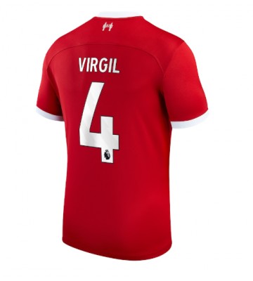 Liverpool Virgil van Dijk #4 Koszulka Podstawowych 2023-24 Krótki Rękaw